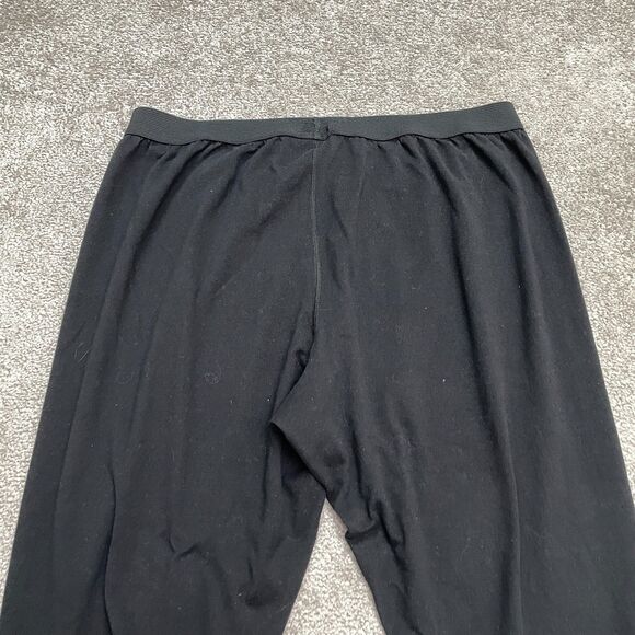 Lands' End Lounge Pull On Pants Womens Large Black Tapered Stretch Elastic 31x27 - Picture 9 of 10